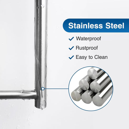 SUS304 Paper Towel Holder - Self-Adhesive or Drilling, Brushed Nickel, Wall Mounted, Stainless Steel Kitchen Roll
