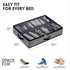 Under Bed Shoe Storage Organizer, Set of 2 for 24 Pairs, Clear Cover and Reinforced Handles with Strong Zipper
