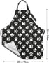 Dog Animal Paws Print Waterproof Apron for Adults, Chef Bib with Roomy Pocket for Kitchen BBQ Crafting