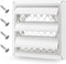 4" Louvered Dryer Vent Cover by Beaquicy - Outdoor White Exhaust Cap with Aluminum Built-in Pest Guard Screen & Screws