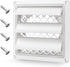 4" Louvered Dryer Vent Cover by Beaquicy - Outdoor White Exhaust Cap with Aluminum Built-in Pest Guard Screen & Screws