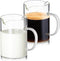 Leinuosen 2 Pcs Elegant Glass Pitcher, Creamer Pitcher, Tea Pitcher, Coffee Milk Frothing Jug (Simple Style, 250ml)