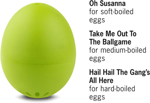 BrainStream BeepEgg Basic Egg Timer, Green - Plays Tunes, Temperature-Sensitive, Made in Germany