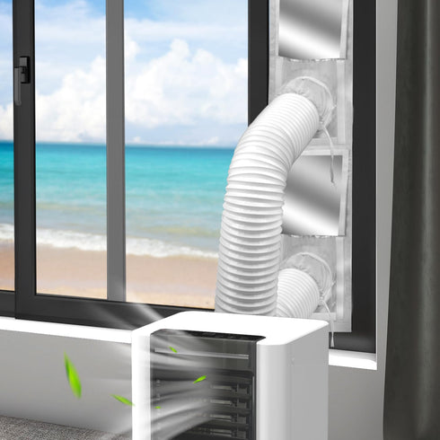 Portable Air Conditioner Window Vent Kit, Universal Sliding Seal for Mobile A/C & Dryer, Adjustable Length
