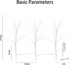 Lighted Birch Branches Pack of 3, 34IN 180 LED White Lighted Twig for Decoration, Timer Included