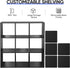 9 5 ZenStyle Cube Storage Shelf Organizer, Wooden Bookshelf System Display Cube Shelves Compartments, Customizable W/