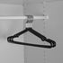 Home Basics Chrome Hangers, PVC Coated, Non-Slip Garment Hanger for Closet Organizer, Pack of 10, Black