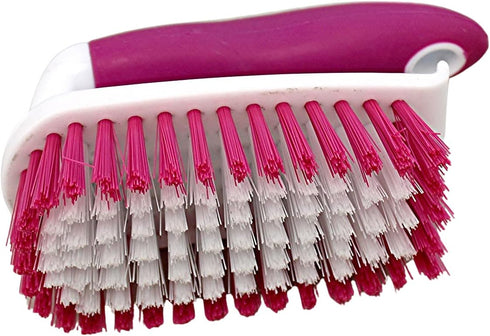 Dependable Industries Inc. Essentials Scrub Brush with Comfort Rubber Grip, Heavy Duty for Bathroom Cleaning