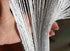 1x2 M Door String Curtain - Rare Flat Silver Ribbon Thread Fringe Window Panel Room Divider for Wedding
