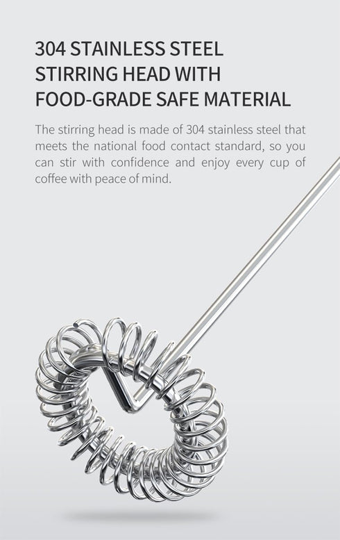Milk Frother Wand with Stand, Handheld Battery Operated Electric Whisk, Coffee Frother, Drink Mixer Handheld Frother