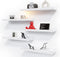 RICHER HOUSE 5 Set White Floating Shelves, Wall Mounted Shelves for Wall