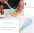 Mini Kitchen Utensil Set, 5-Piece Tiny Silicone Tools for Kids Baking - Blue Whisk, Spatula, Tongs, Spoon