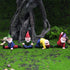 Yoga Gnome Miniature Garden Gnome, Fairy Garden Accessories Set of 4 Little Outdoor Gnomes