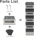 Over The Door Hanging Organizer with 5 Big Pockets, Wall Mount Storage for Pantry, Closet, and Nursery