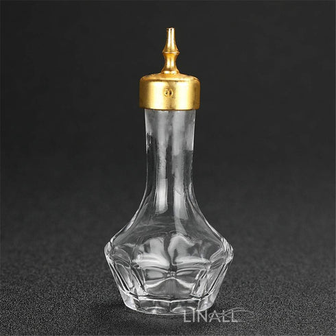 Bitters Bottle - 50ml Glass Dash Bottle with Stainless Steel Dasher Top, Professional Bar Tool for Cocktails (Gold)
