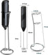 Electric Milk Frother Handheld with Stainless Steel Stand, Portable Foam Maker for Coffee, Latte, Cappuccino, Hot