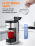 6 14 Oz Horavie Single Serve Coffee Maker, Hot and Iced Coffee Maker for K Cup and Ground, to Brew Sizes Single Cup