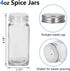 30 Pack 4 oz Lids(80 Labels,1 Funnel,1 1 Keketin Glass Spice Jars with Labels, Empty Square Spice bottles Seasoning