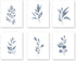 XUOIAYNB Watercolor Minimalist Leaves Wall Art Print - Modern Botanical Plant Canvas Print Set of 6, Unframed, 8X10