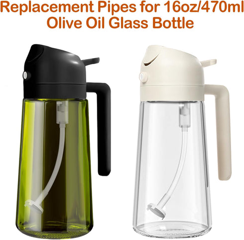 2Pcs 4.72in/12cm 16oz/470ml Set YARRAMATE Spray Straw Replacement for Kitchen Oil Sprayer Bottle, Replacement Pipes