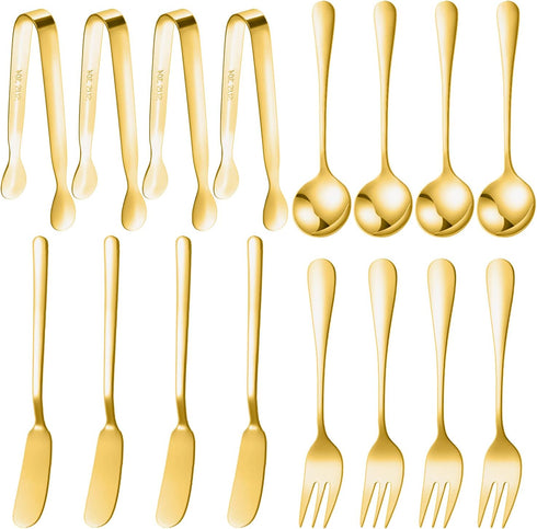 Cheese Butter Spreader Knife Set - 16 Pieces Charcuterie Board Utensils for Jam, Appetizers, and Pastry