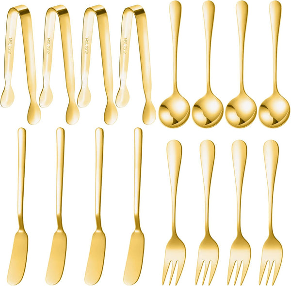 Cheese Butter Spreader Knife Set - 16 Pieces Charcuterie Board Utensils for Jam, Appetizers, and Pastry
