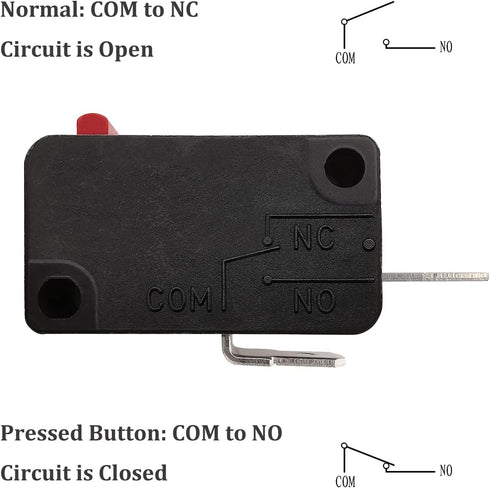 Microwave Oven Door Switch Replacement Part, 16A 125VAC, KW3AT-16, 2X Normally Open + 1x Normally Closed
