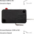Microwave Oven Door Switch Replacement Part, 16A 125VAC, KW3AT-16, 2X Normally Open + 1x Normally Closed