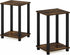 2-Pack, Furinno Simplistic End Table, Amber Pine/Black