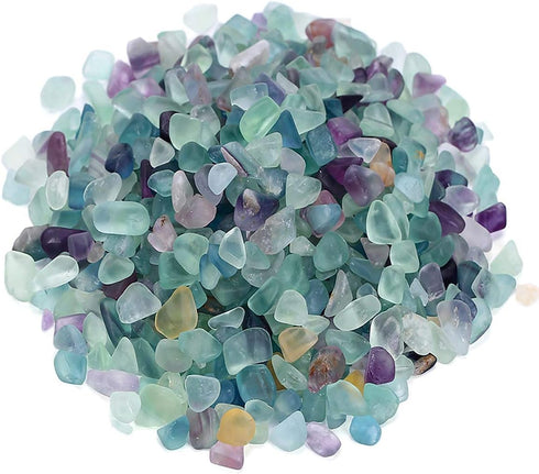 WAYBER Decorative Crystal Pebbles - 1 Lb/460g Natural Quartz Stones Aquarium Gravel Sea Glass Rock Sand for Fish Tank