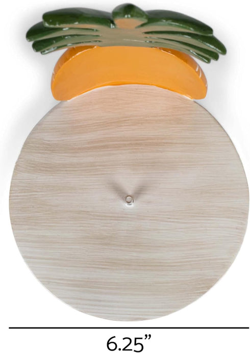 12 inch Elanze Designs Tropical Pineapple Resin and Wood Paper Towel Holder