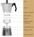 Classic Stovetop Espresso Maker, 9 Cup 450ML 15oz Aluminum Moka Express for Italian and Cuban Café Brewing