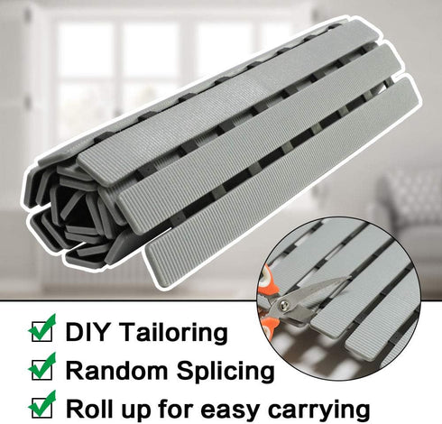 27.5 x15.7 Inch BEMISO Shower Mat Non Slip Bathtub Mat with Suction Cups and Drain Holes Bath Mat for Tub & Shower.Easy