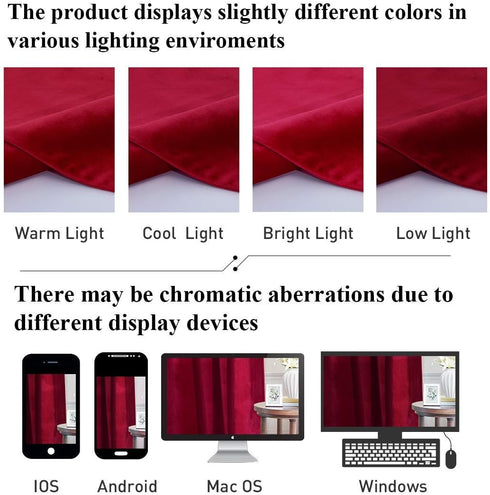 StangH Kitchen Red Scalloped Valance - 18 Inches Stylish Thermal Curtain Tiers for Dining Room/Bay Window
