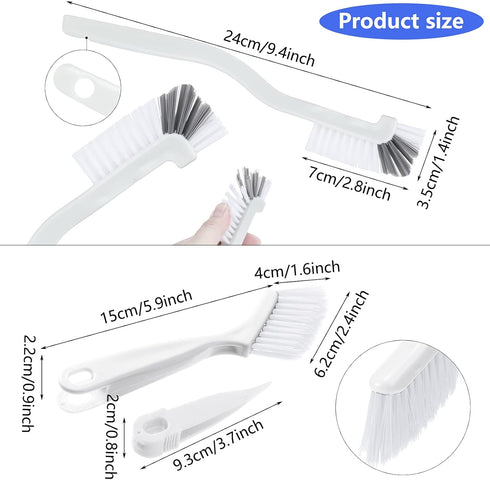 4 Sets Patelai Pieces Cleaning Brush Small Scrub Brush Household Use for Cleaning Bottle Sink Kitchen Sink Corner Dish