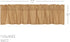 VHC Brands Simple Life Flax Khaki Country Farmhouse Kitchen Window Curtain Valance, 16x72