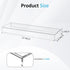 12x3.9x1 pack 2, 12 12x3.9x1 Inch Sezanrpt Acrylic Shelf Riser of Clear Display Shelf for Shoes, Glasses, Plants, Home
