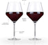 Viski Raye Angled Burgundy Glasses Set of 2 - Premium Crystal Clear Red Wine Gift Set, 21 oz