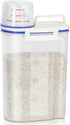 TBMax Rice Container 4 Lbs / 2 Kg Dispenser with Measuring Cup, BPA-Free Plastic Food Storage Holder
