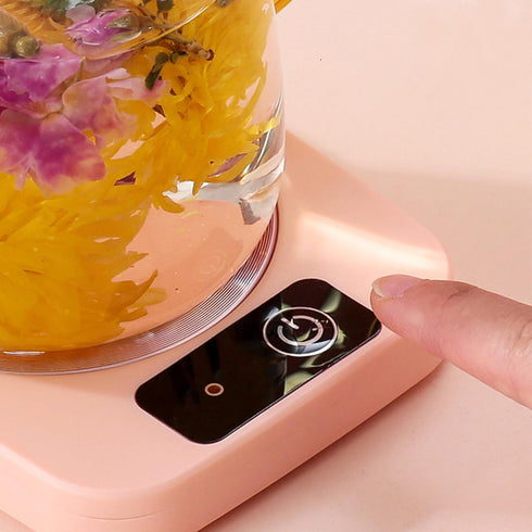 55 Coffee Mug Warmer, Smart Constant Temperature Coaster Candle Warmer Plate, USB Powered Milk Cup Heater Pad for Desk