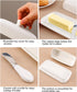 Butter Dish with Lid, Porcelain Butter Box with Stainless Steel Knife, Kitchen Gift in White