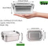 Stainless Steel 4-Pack Food Storage Containers Set, Reusable Metal Lunch Boxes with Lids, 550 ml, BPA-Free