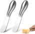 2 Pcs Stainless Steel Butter Knife Set, Little Cheese Spreader Knives for Condiments, Charcuterie Board