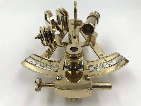 Humaira Nautical 4" Solid Brass Sextant, Nautical Working Instrument, Maritime Gift