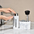 3 1 Set Countertop, Soap Dispenser with Sponge Holder, Kitchen Soap Dispenser Pump, Sponge Caddy and Brush Holder