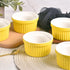 homEdge Porcelain Ramekins Set, 240 ml / 8 Fl Ounces Ice Cream Bowl, Set of 6 Yellow