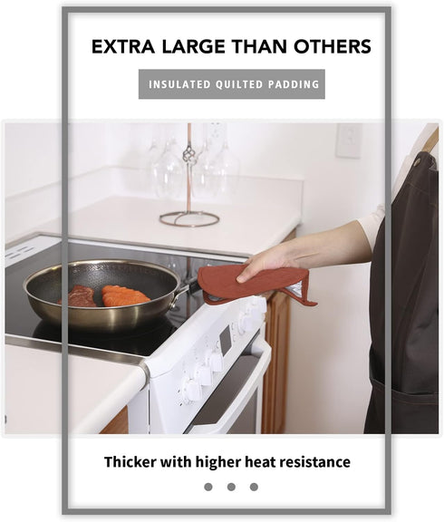 Joyhalo 5 Pack Heat Resistant Pot Holders for Kitchen, Terry Cloth Pot Holders Sets for Cooking Baking