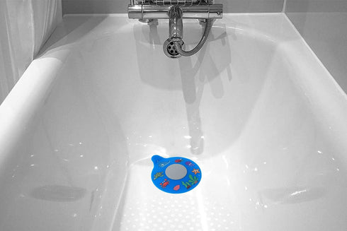WSZCML Bathtub Drain Stopper, Silicone Tub Stopper Plug, Universal Bath Drain Cover, Kids Tots Babies Gift (Blue