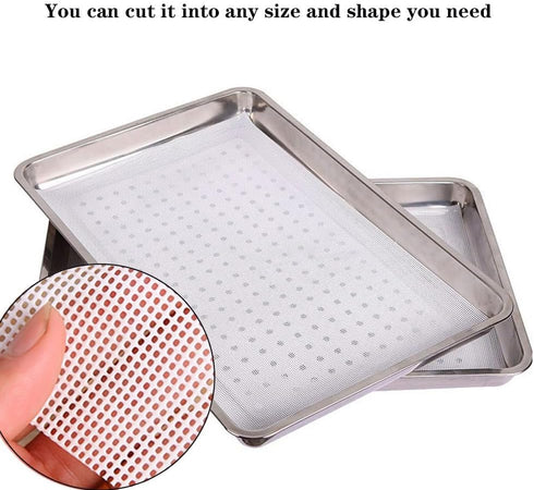 5 Pieces Square Silicone Dehydrator Sheets - 15.7" x 15.7" Non-Stick Fruit Dehydrator Mats for Baking