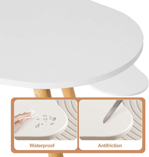 PERZOE 39.4" x19.7 x16.1 Small Coffee Table, Modern Coffee Table Small White Coffee Tables, Living Room Center